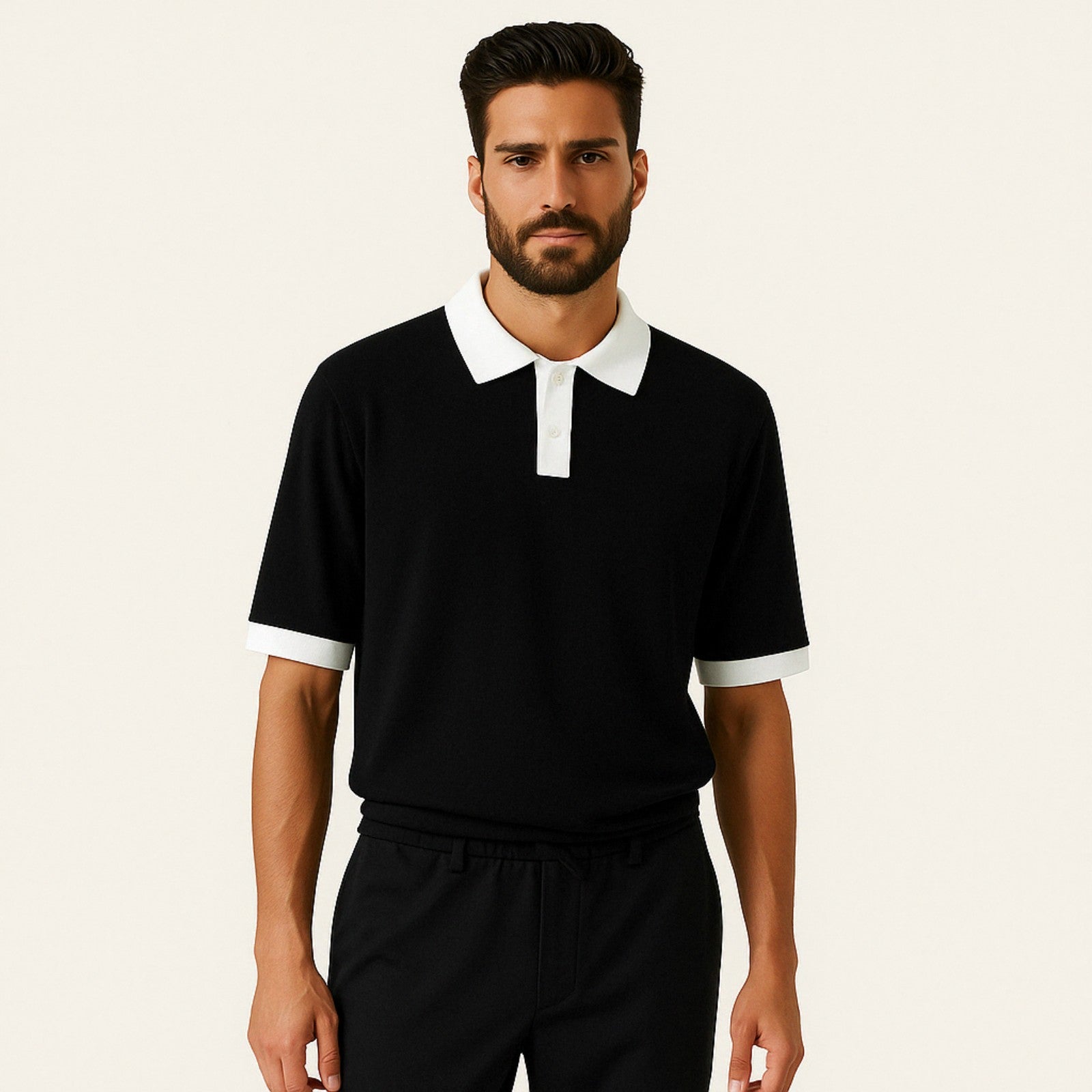 Men’s Short-Sleeve Polo | Cotton Blend Knit