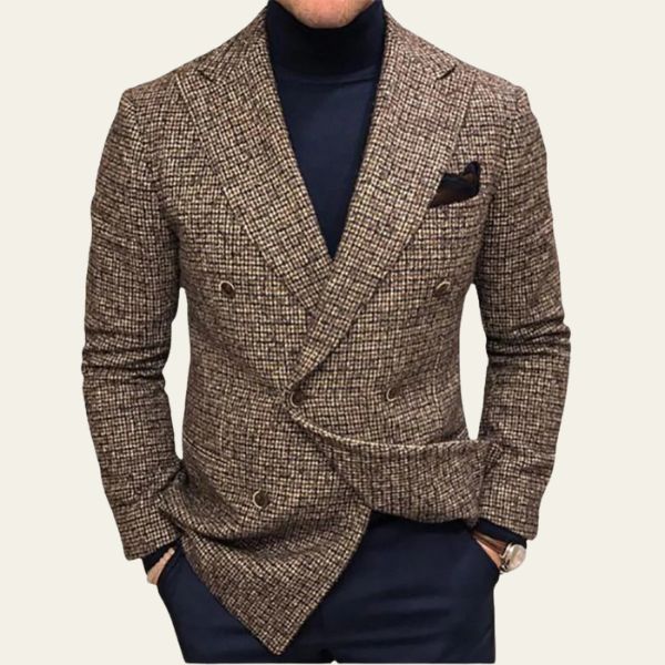 Men’s Double-Breasted Blazer – Structured Fit