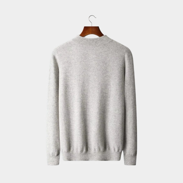 Men’s Merino Wool Mock Neck Sweater – Long Sleeve