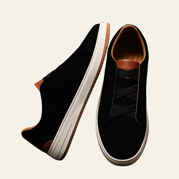 Men’s Slip-On Sneakers | Elastic Panel Low-Top Casual Shoes