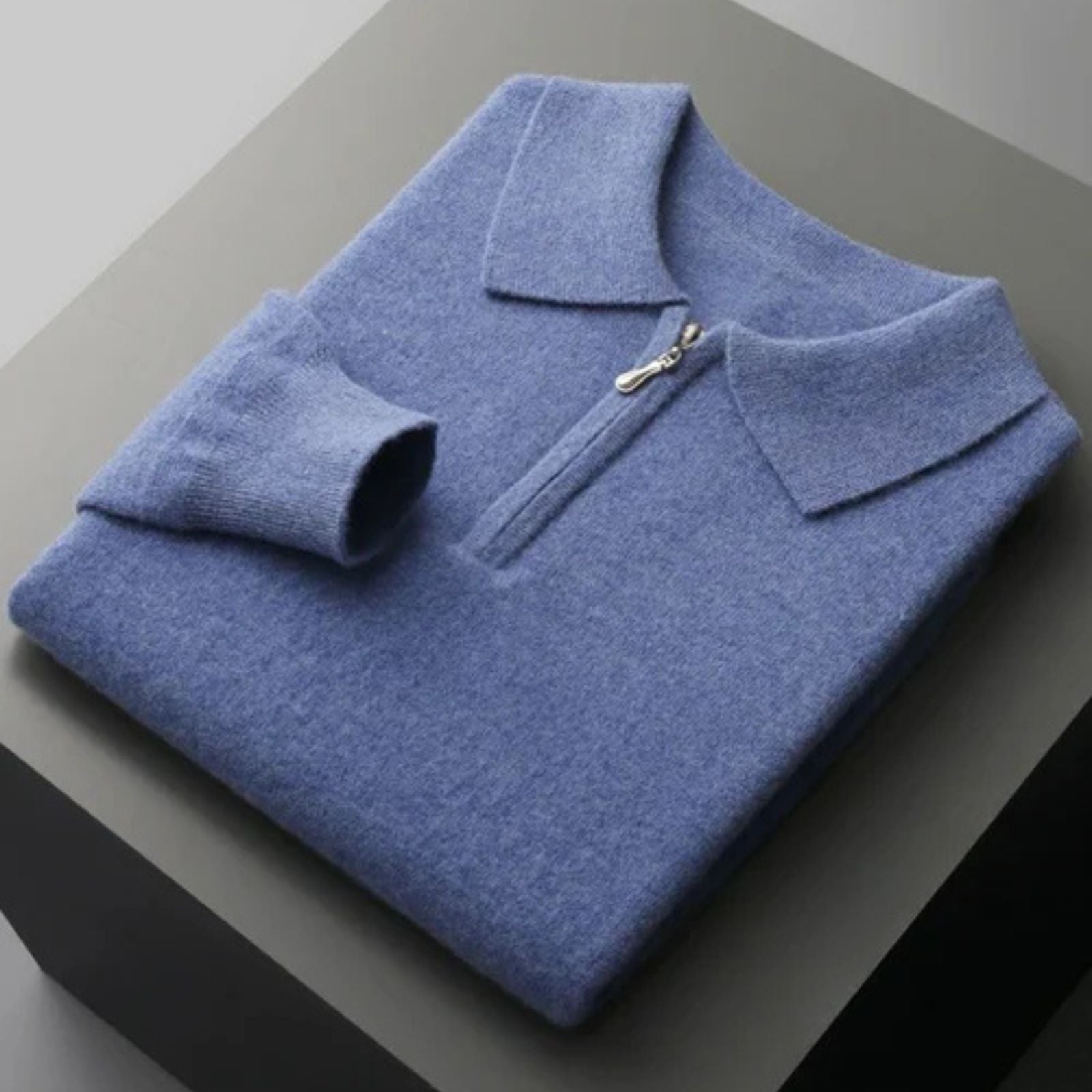 Men’s Merino Wool Quarter Zip Polo | Long Sleeve, Layering